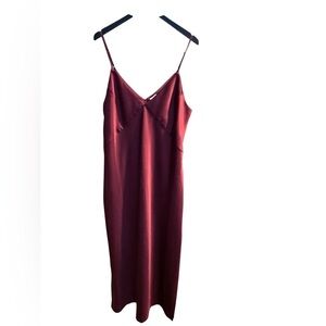 a new day Deep Burgundy Slip Dress